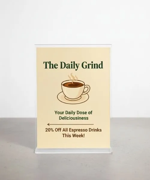 A5 Table Top Display Stand (T Shape)