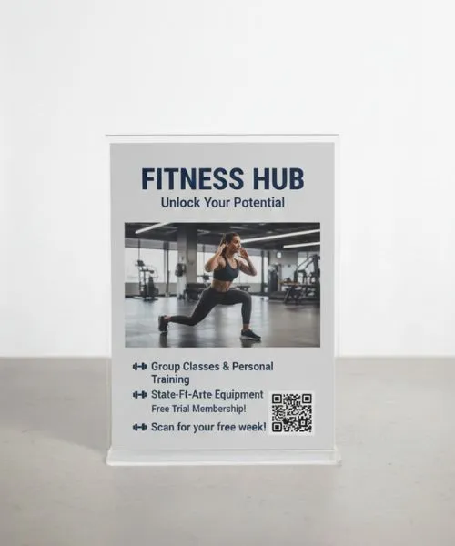 A6 Table Top Display Stand (T Shape)