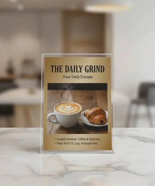 A5 Table Top Display Stand (L Shape)