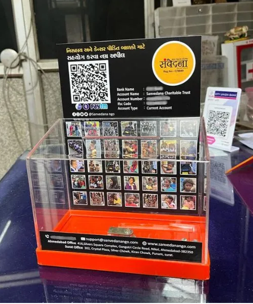 NGO Donation Box with Display